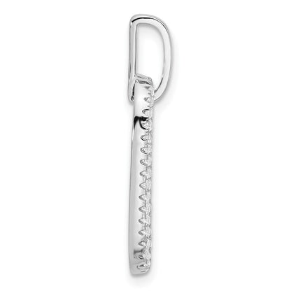 Sterlingsilber Rhodiniert mit Mikro Pavé Zirkonia Anhänger