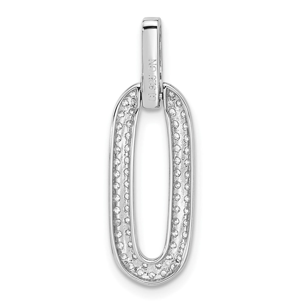 Sterlingsilber Rhodiniert mit Mikro Pavé Zirkonia Anhänger