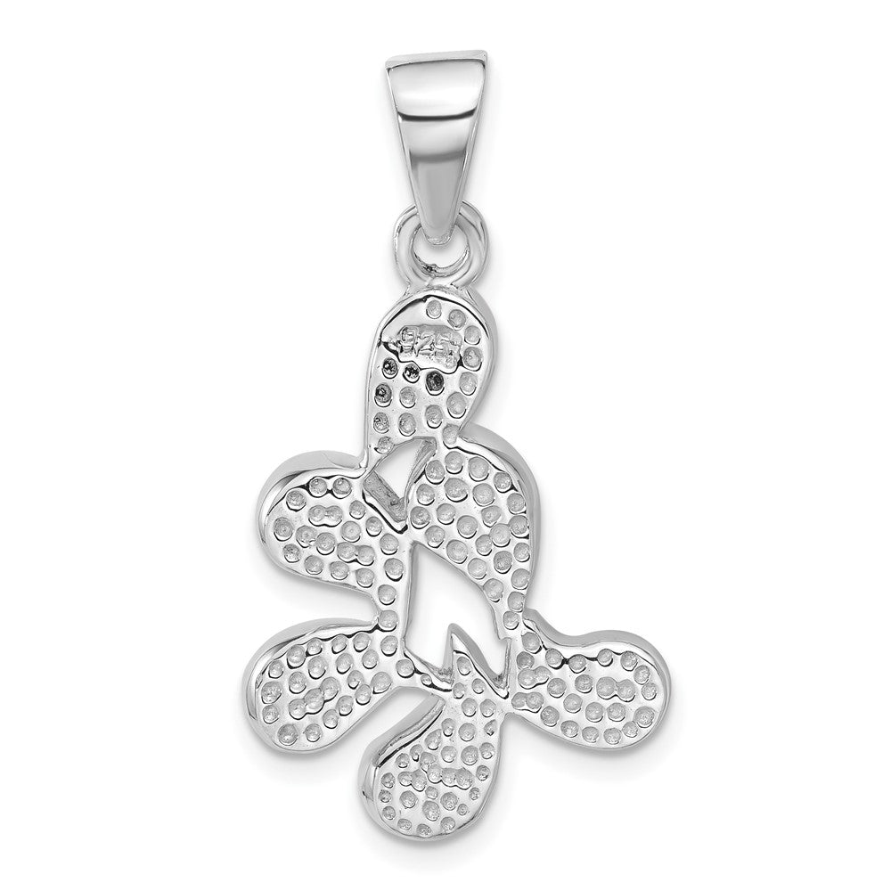 Sterlingsilber Rosa Muschel Tropfen Anhänger
