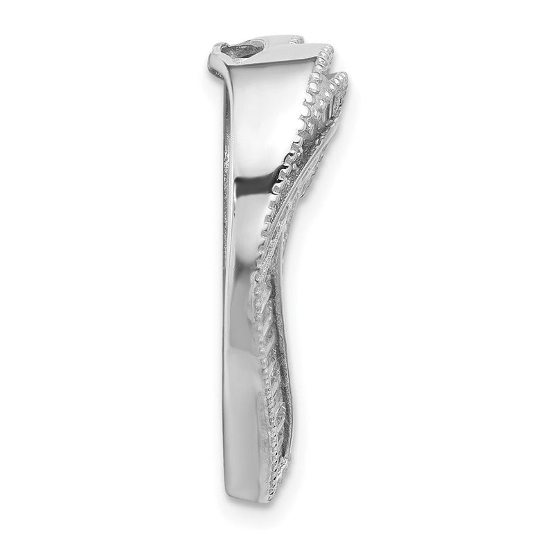 Sterlingsilber Rhodiniert Zirkonia Herz Kette Anhänger