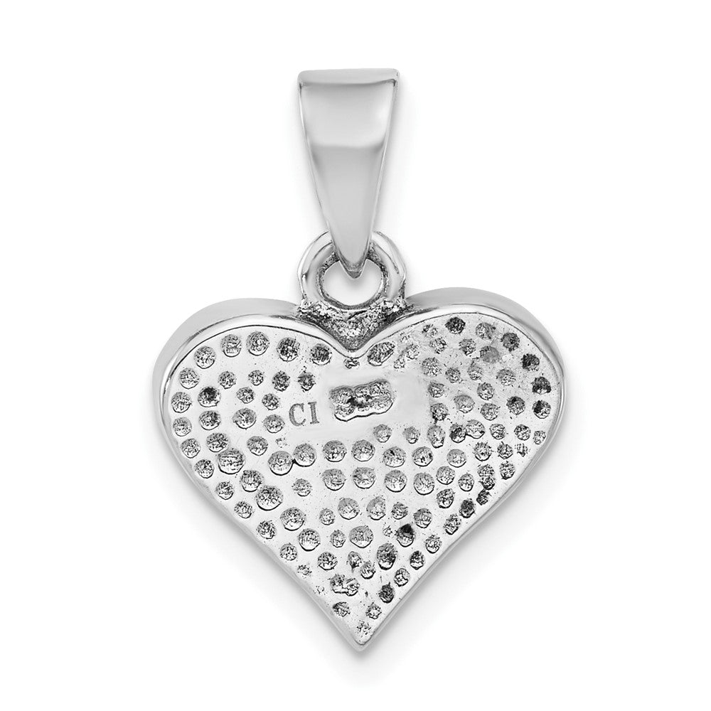 Sterlingsilber Rhodiniert Larimar Herz Anhänger