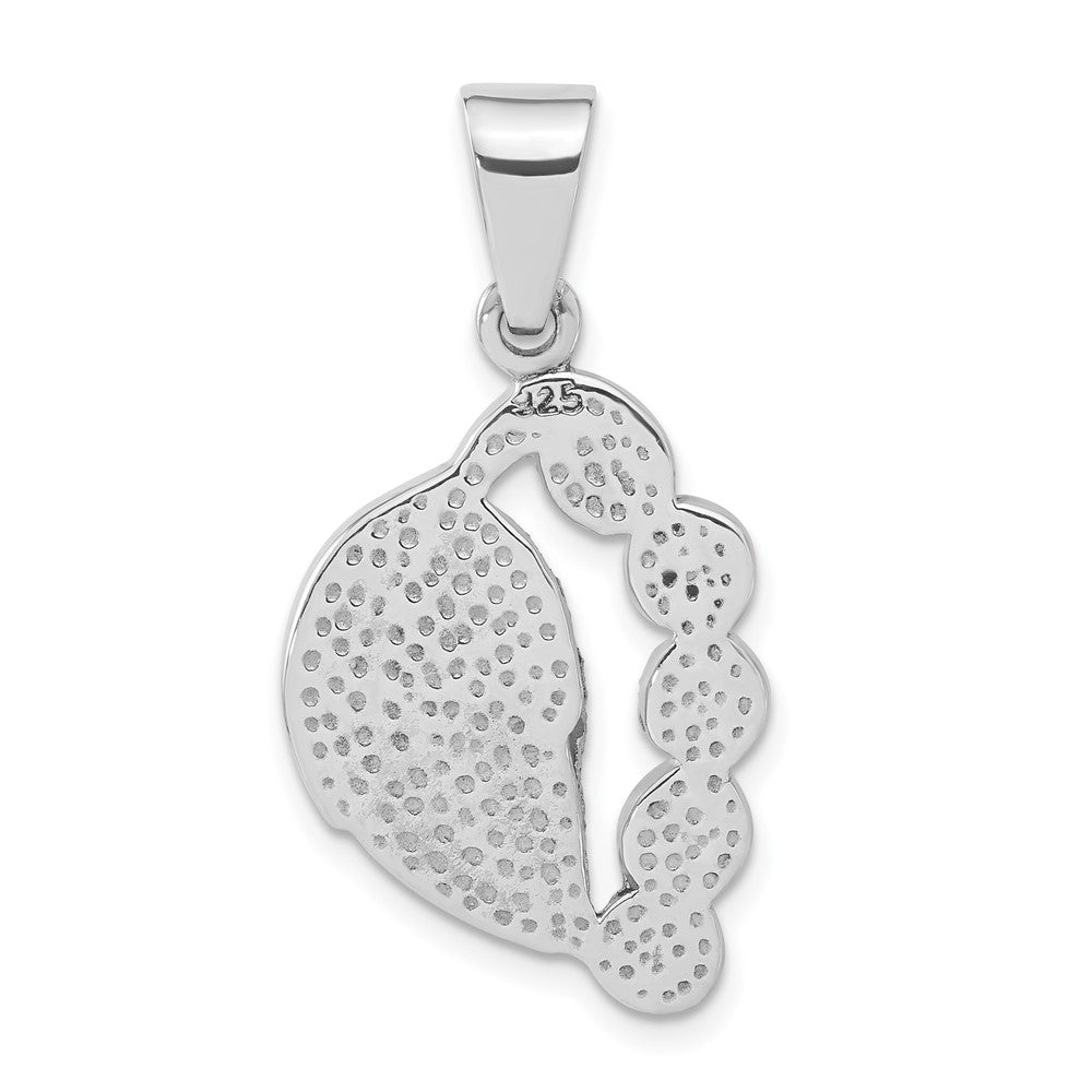 Sterlingsilber Rosa Muschel Blatt Anhänger