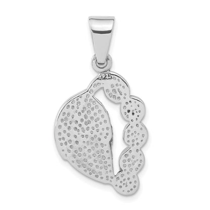 Sterlingsilber Rosa Muschel Blatt Anhänger
