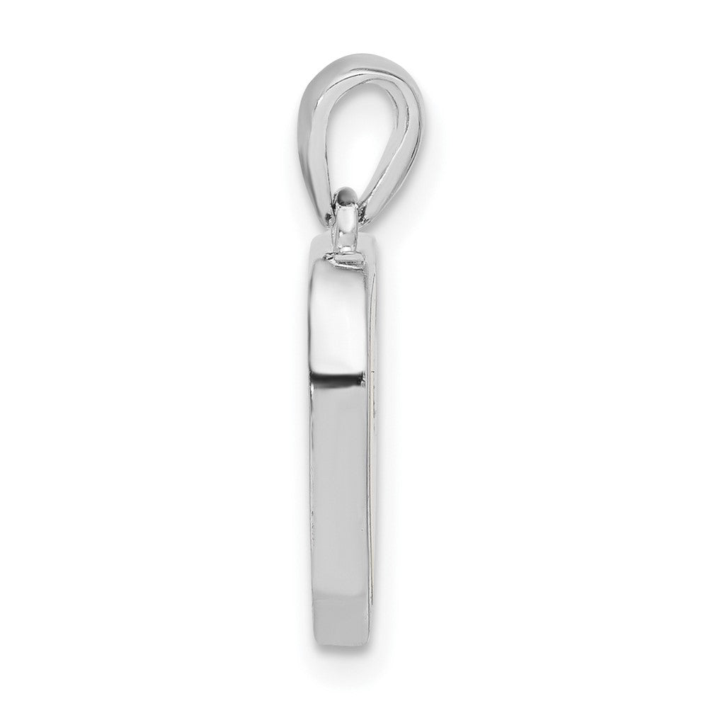 Sterlingsilber Zirkonia und Weiß Emailliert Herz Anhänger