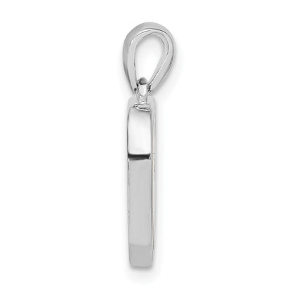 Sterlingsilber Zirkonia und Weiß Emailliert Herz Anhänger