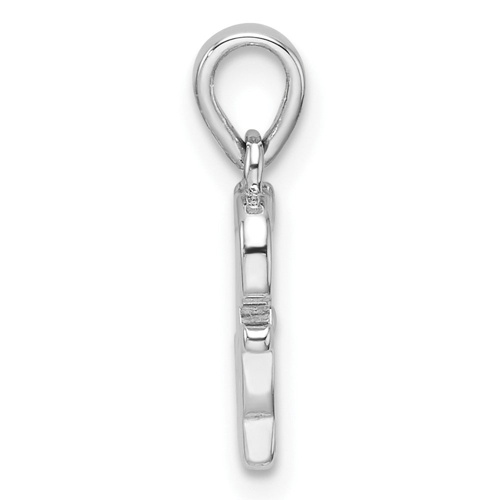 Sterlingsilber Rhodiniert Rosa Emaille & Zirkonia Dinosaur Kinder Anhänger