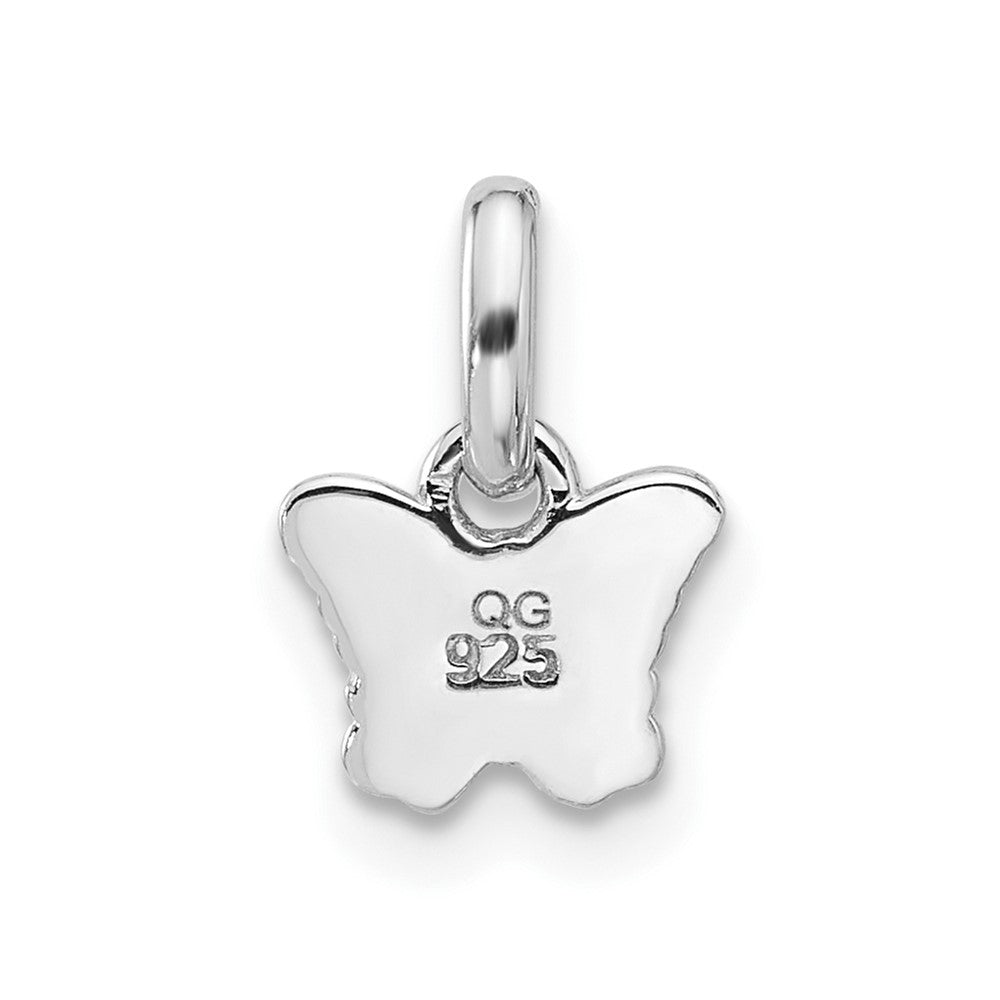 Sterlingsilber Rhodiniert Kinder Klein Emaille Schmetterling Anhänger