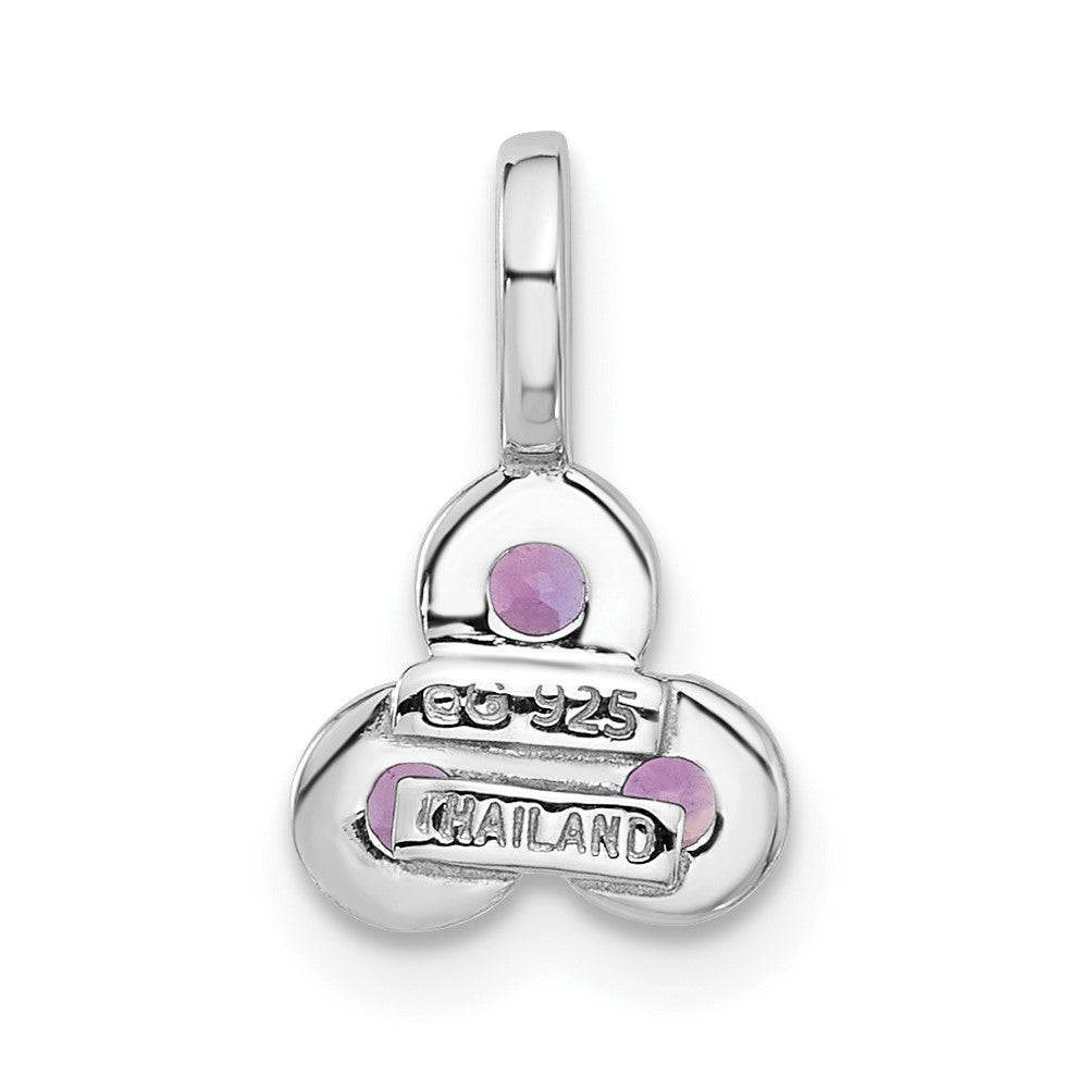 Sterlingsilber Rhodiniert Amethyst Anhänger