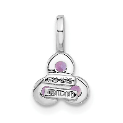 Sterlingsilber Rhodiniert Amethyst Anhänger