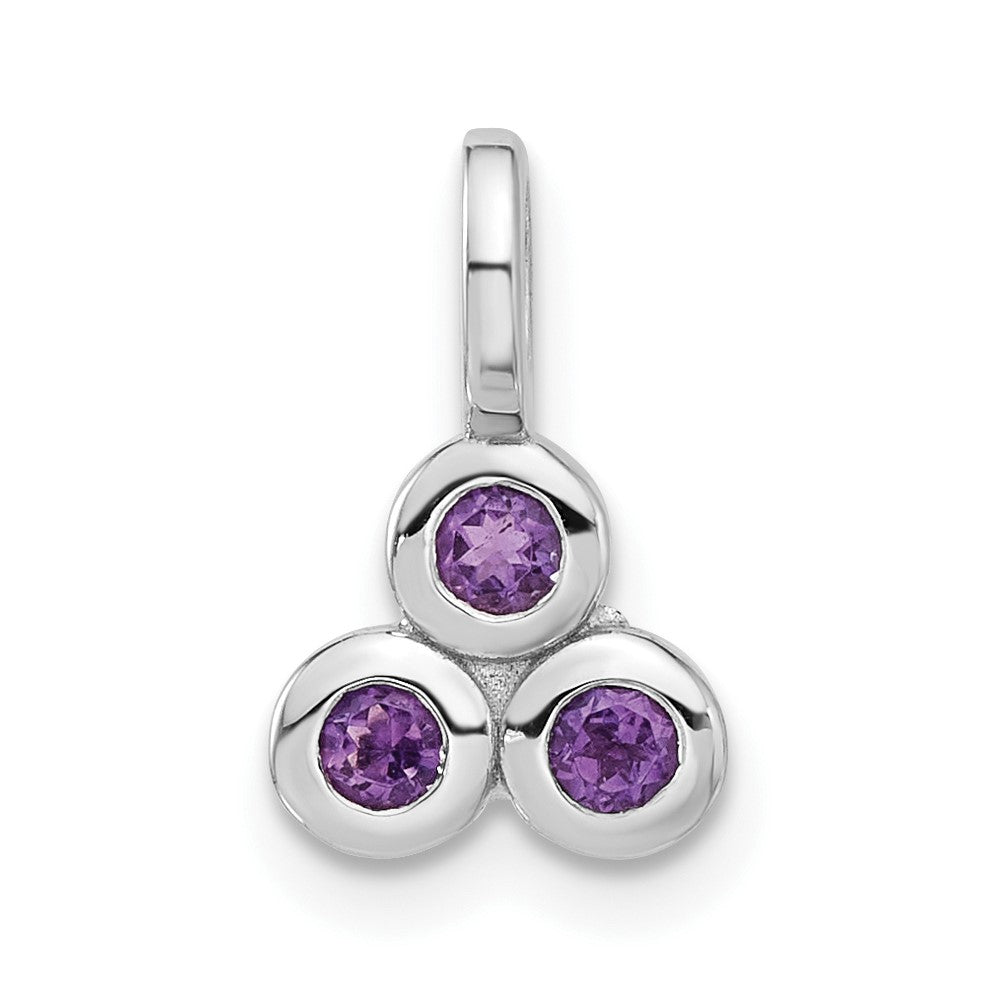 Sterlingsilber Rhodiniert Amethyst Anhänger