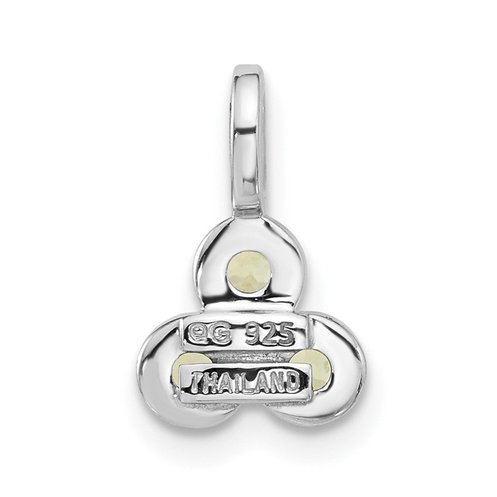 Sterlingsilber Rhodiniert Peridot Anhänger