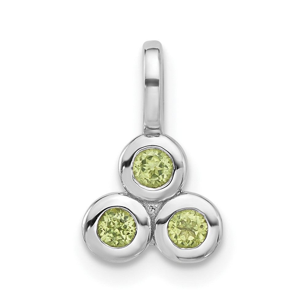 Sterlingsilber Rhodiniert Peridot Anhänger