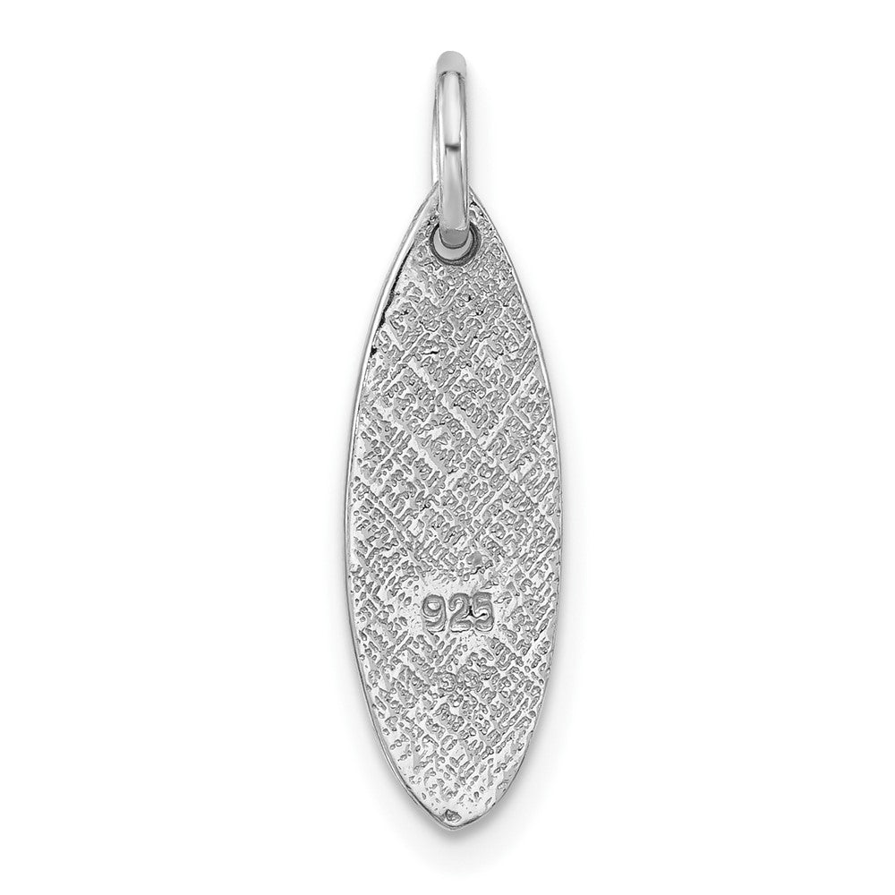 Sterlingsilber Rhodiniert Gelb Emaille Pineapple Surfboard Anhänger