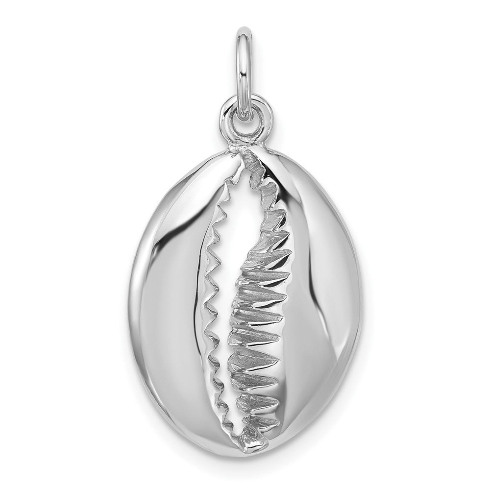 Sterlingsilber Rhodiniert Poliert Cowrie Muschel Anhänger