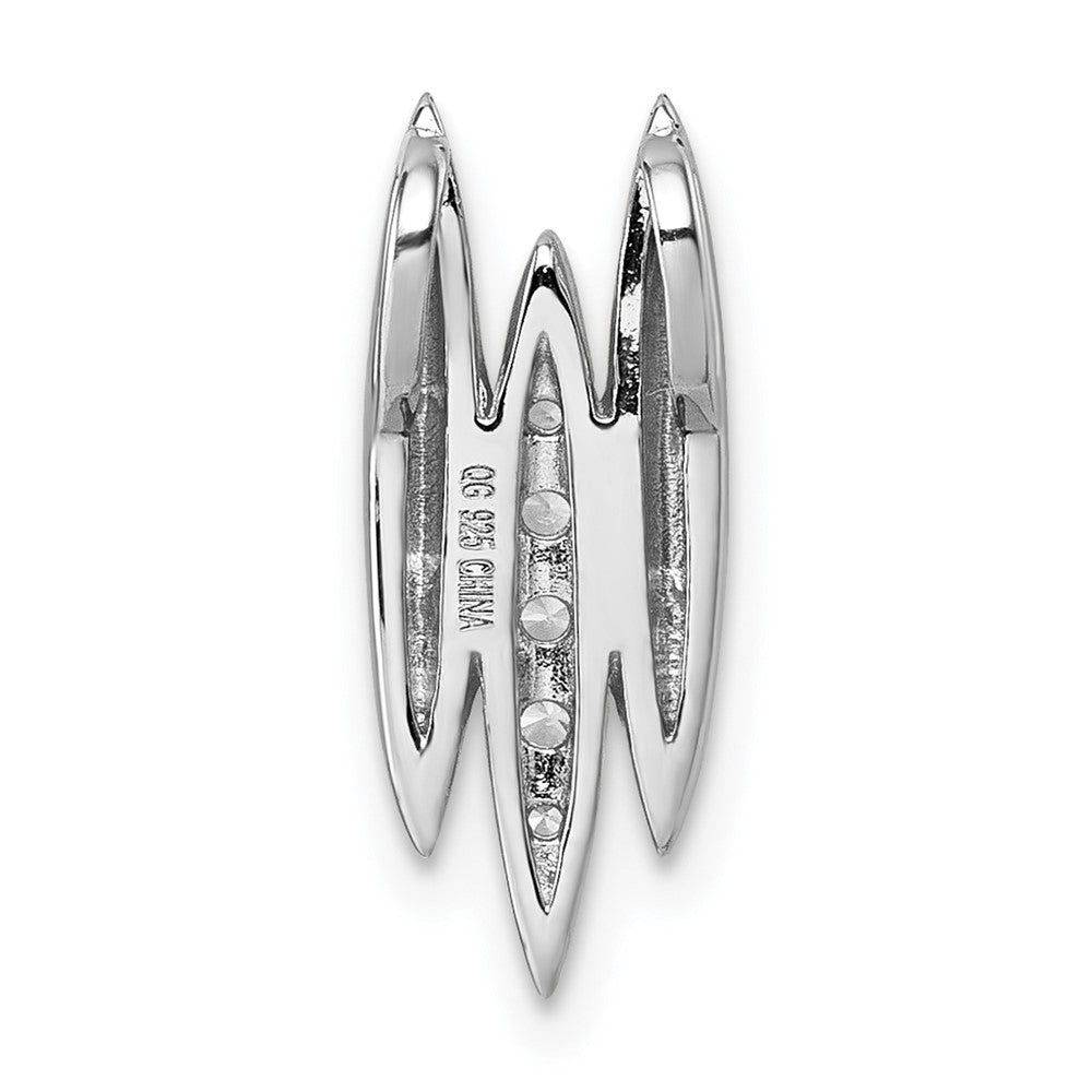 Sterlingsilber Rhodiniert Zirkonia Kette Anhänger