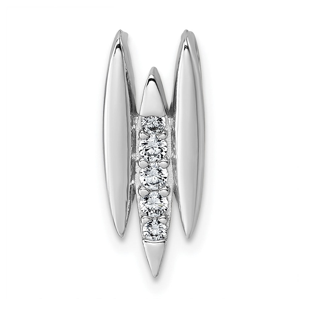 Sterlingsilber Rhodiniert Zirkonia Kette Anhänger