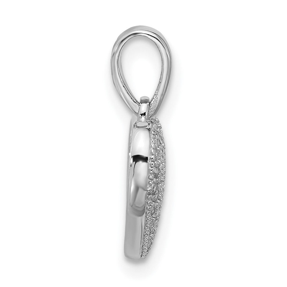 Sterlingsilber Rhodiniert Pavé Zirkonia Herz Anhänger