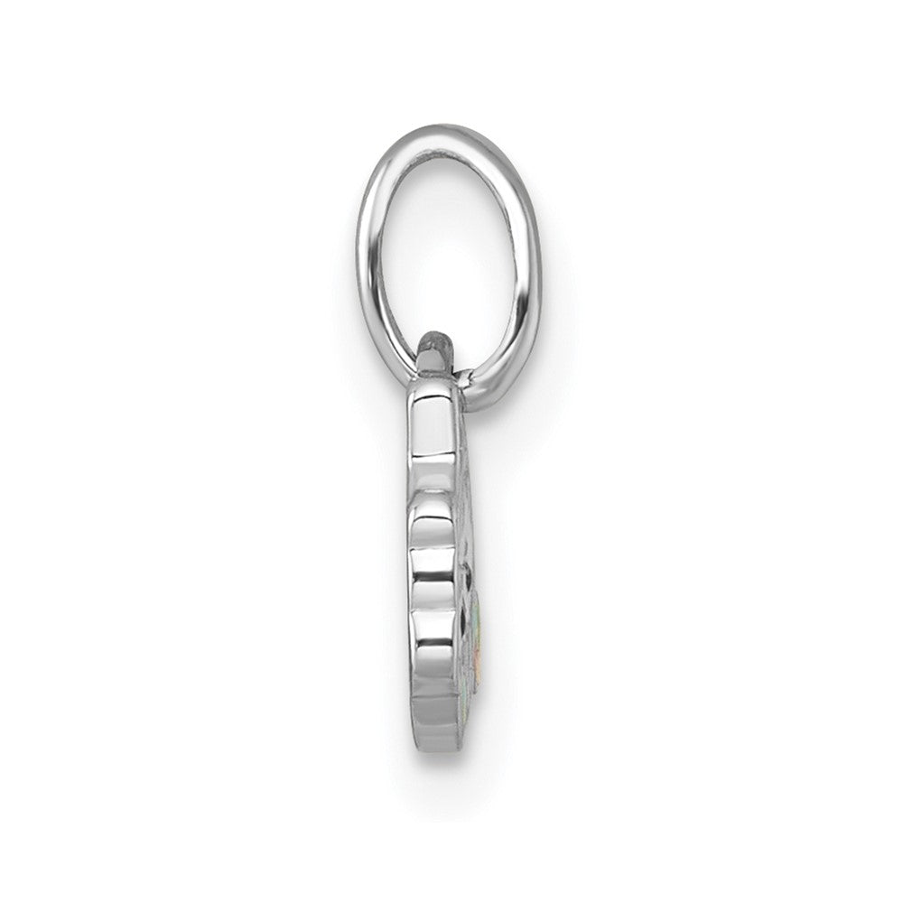 Sterlingsilber Rhodiniert Emaille Einhorn Cupcake Kinder Anhänger