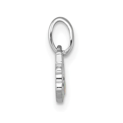 Sterlingsilber Rhodiniert Emaille Einhorn Cupcake Kinder Anhänger