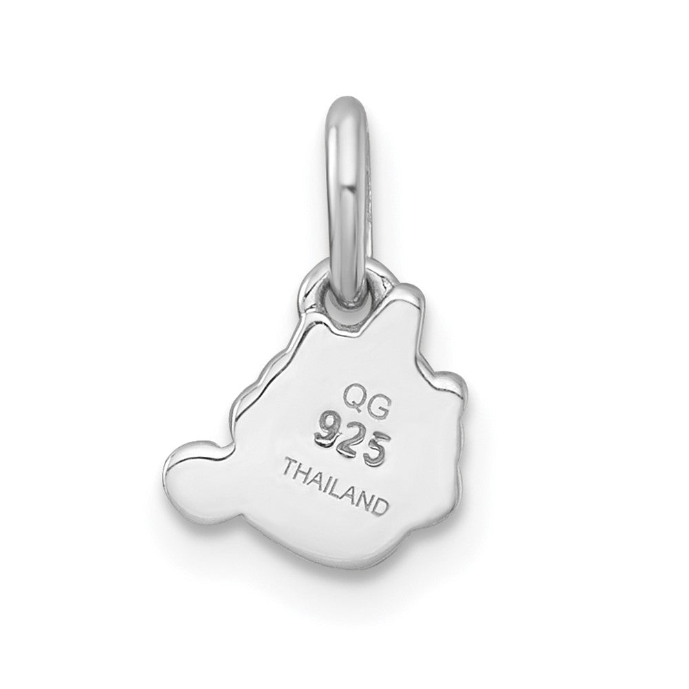Sterlingsilber Rhodiniert Emaille Einhorn Cupcake Kinder Anhänger