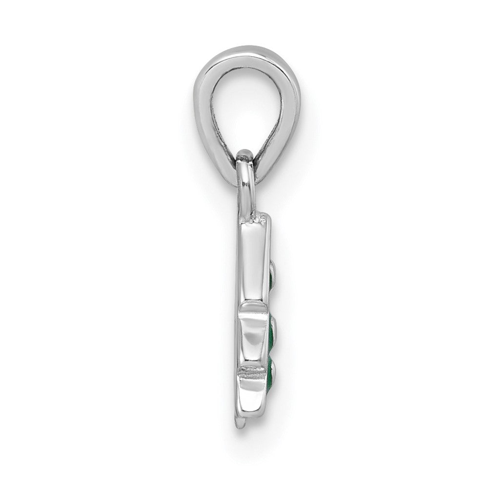 Sterlingsilber Rhodiniert Kinder Emaille Weihnachten Baum Anhänger