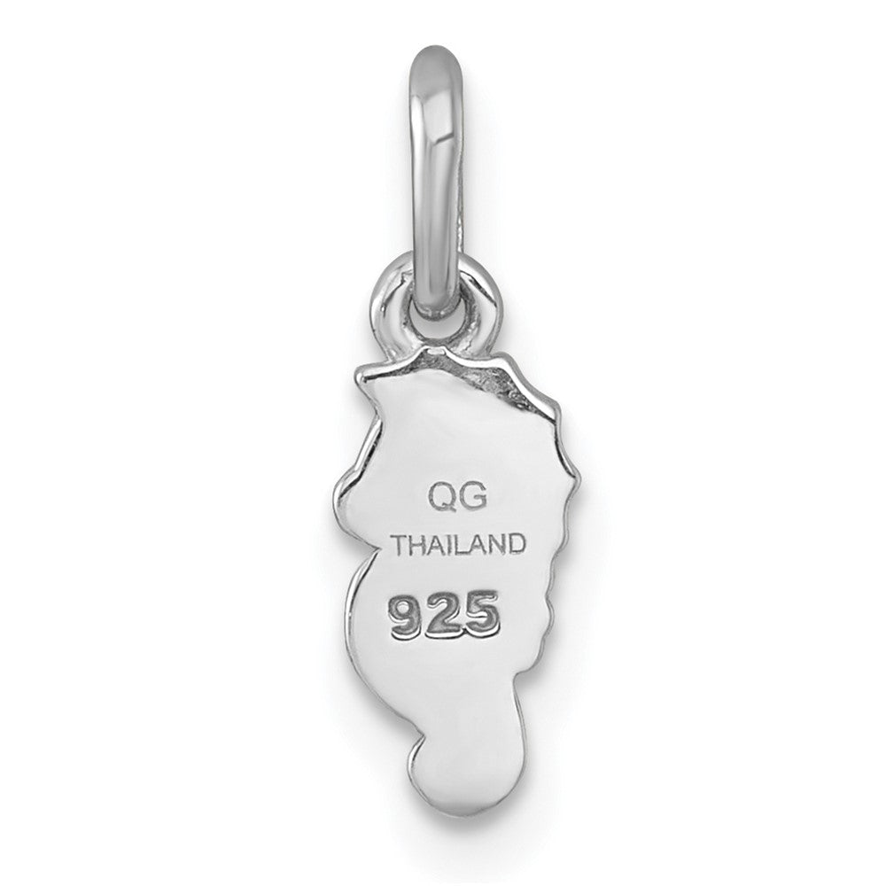 Sterlingsilber Rhodiniert Emaille Seepferdchen Kinder Anhänger