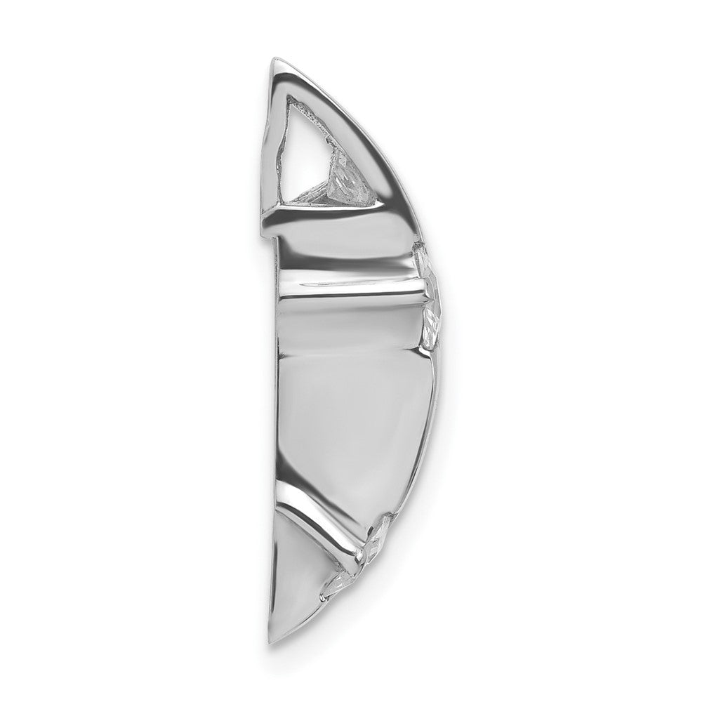 Sterlingsilber Poliert 4-stone Quadratisch Zirkonia Kette Anhänger