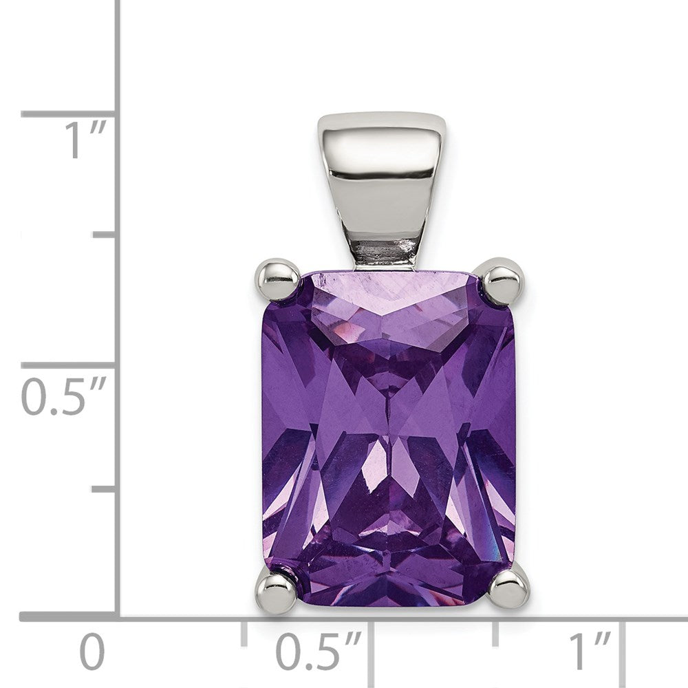 Sterlingsilber Lila Zirkonia Anhänger