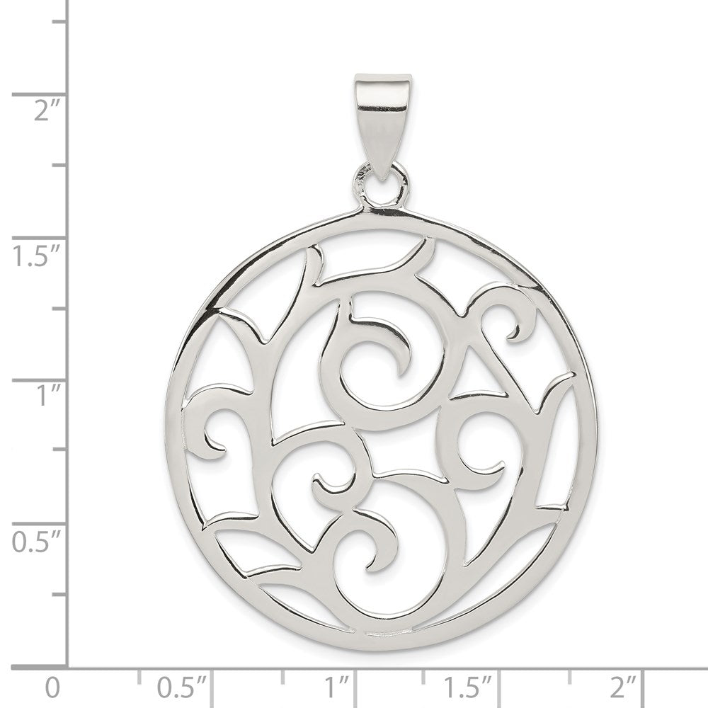 Sterlingsilber Fantasie Rund Anhänger