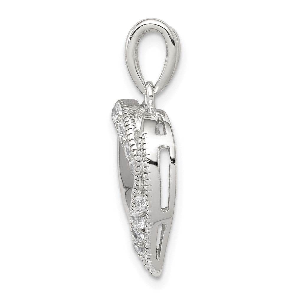 Sterlingsilber Zirkonia Herz Anhänger