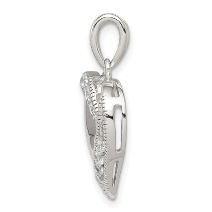 Sterlingsilber Zirkonia Herz Anhänger