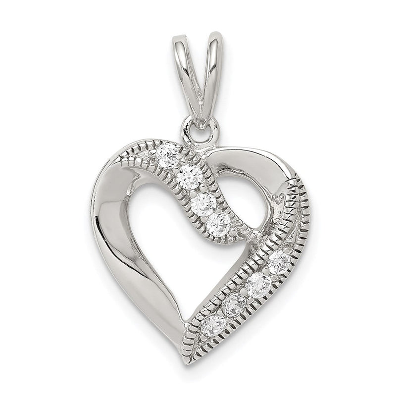 Sterlingsilber Zirkonia Herz Anhänger