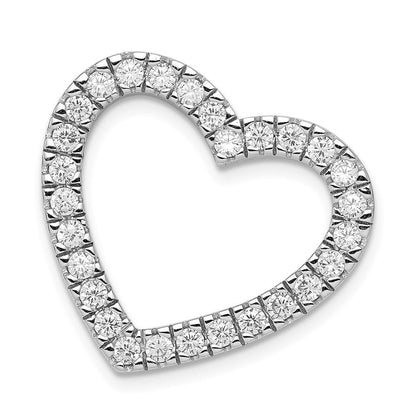Sterlingsilber Rhodiniert Zirkonia Herz Anhänger