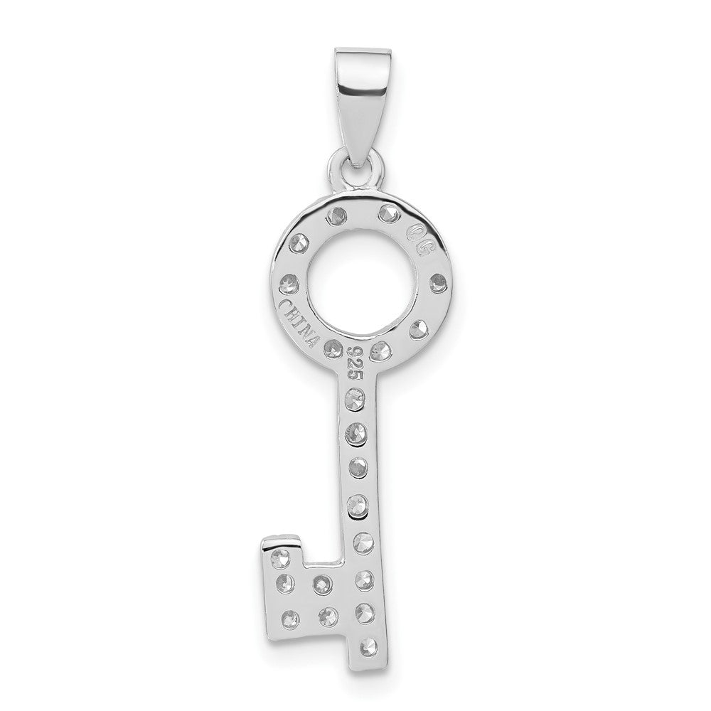 Sterlingsilber Zirkonia Key Anhänger