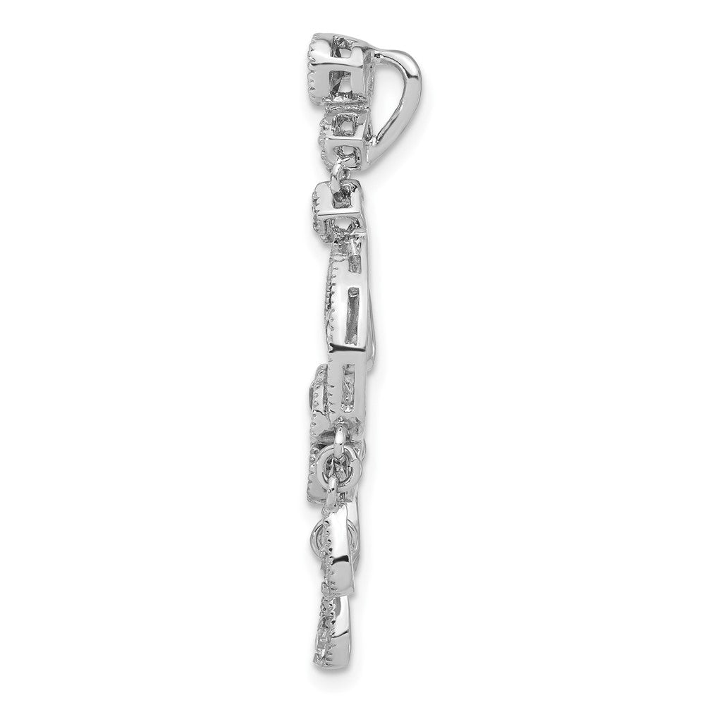 Sterlingsilber Zirkonia Chandelier Anhänger