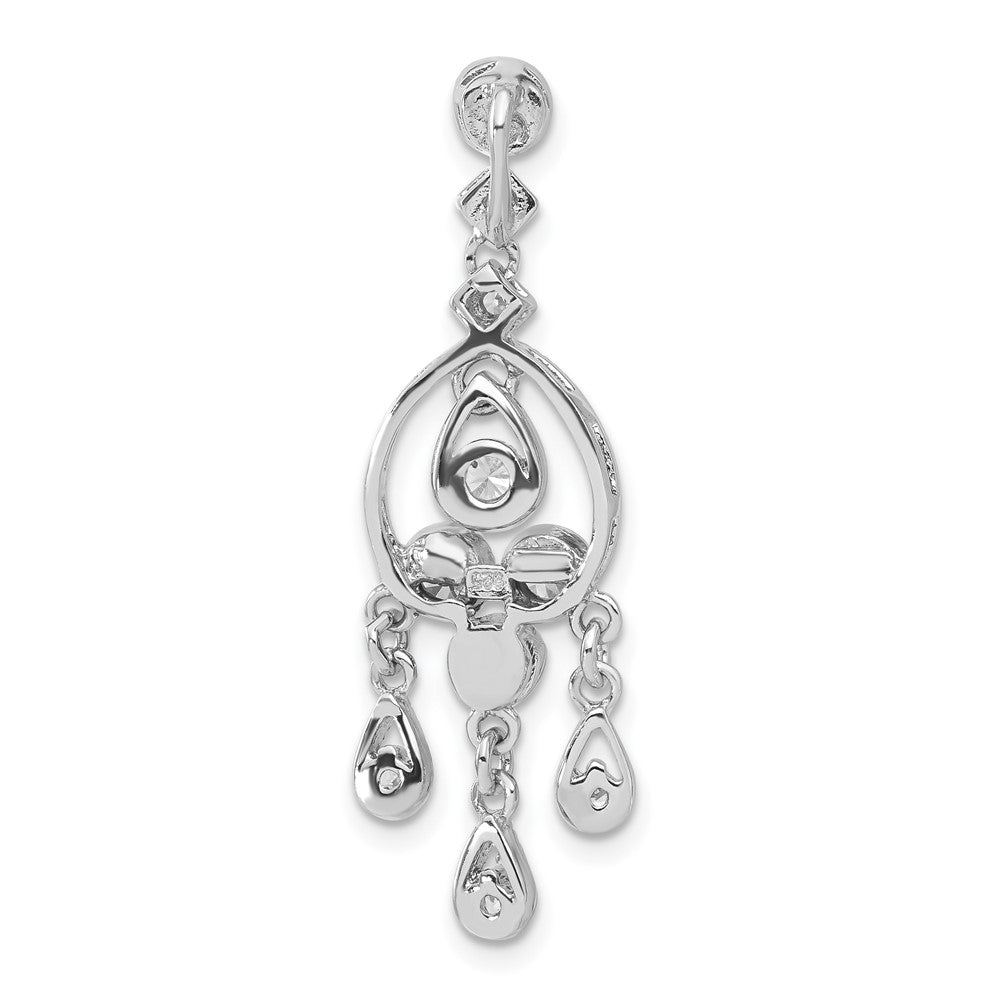 Sterlingsilber Zirkonia Chandelier Anhänger