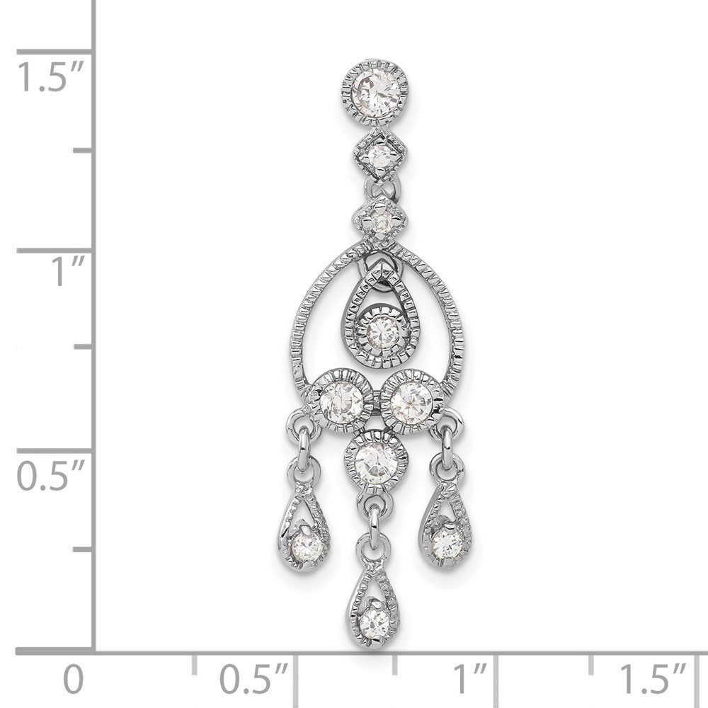 Sterlingsilber Zirkonia Chandelier Anhänger