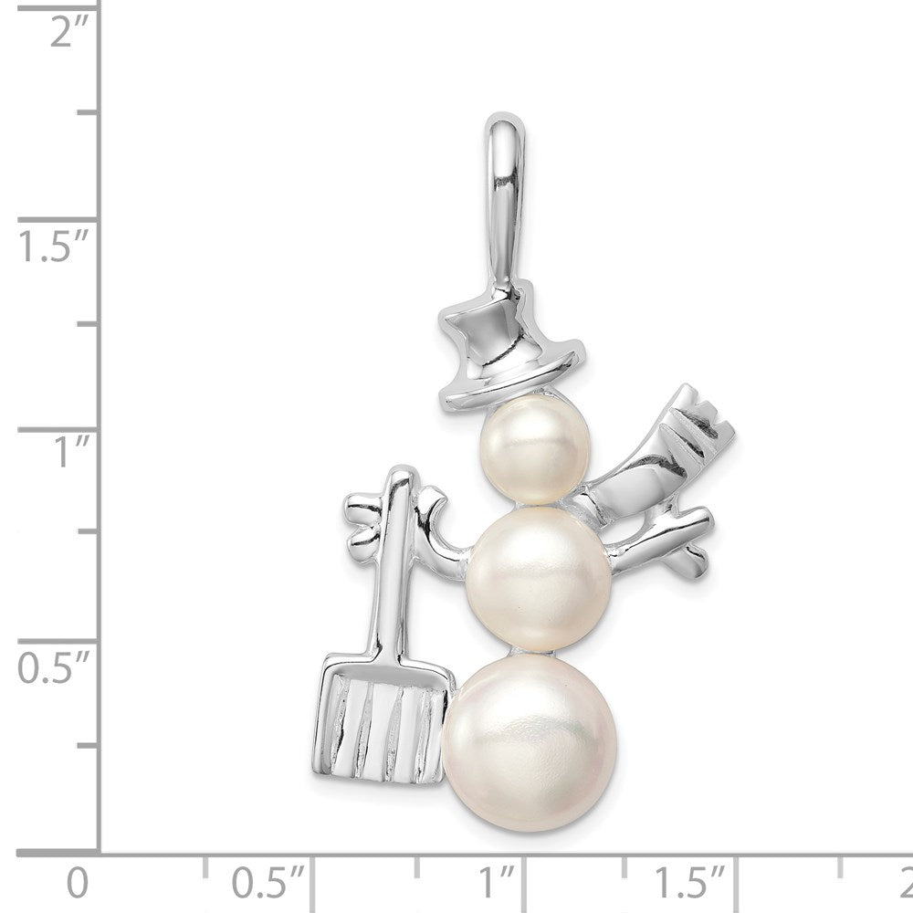 Sterlingsilber Fw Zuchtperle Snowman Anhänger