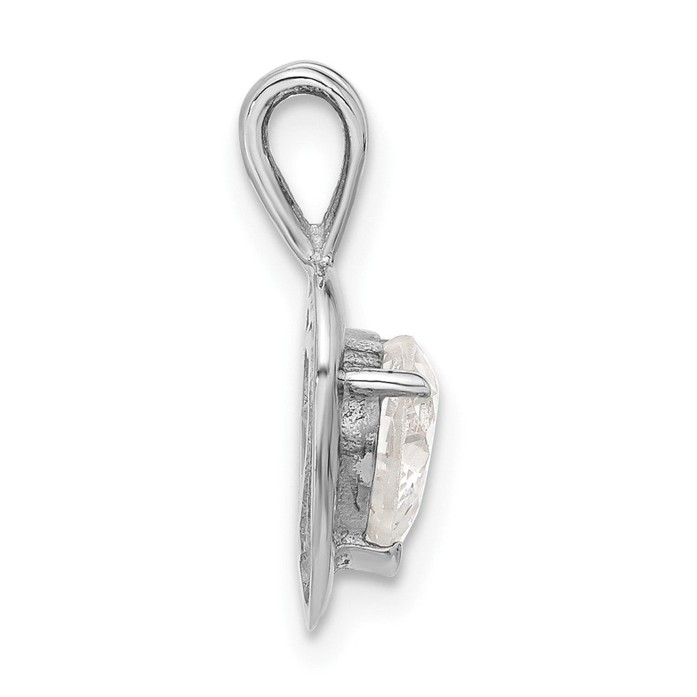 Sterlingsilber Zirkonia Herz Anhänger
