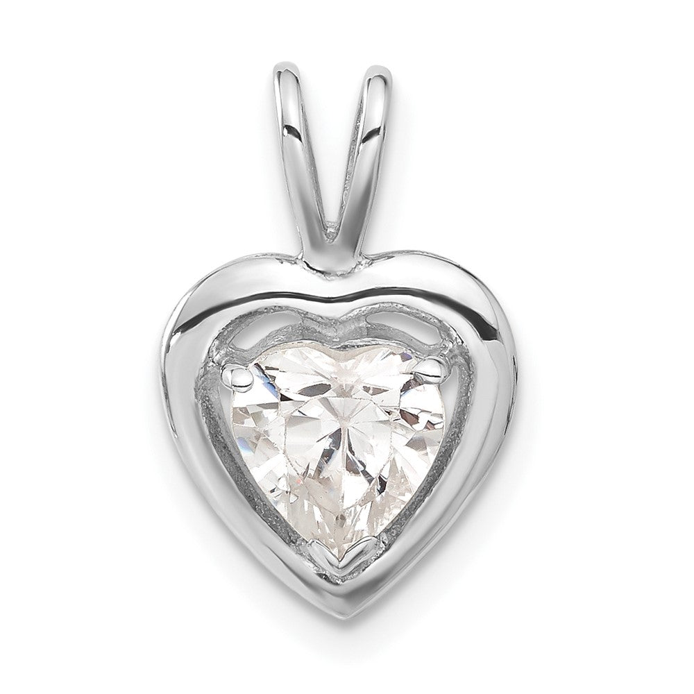 Sterlingsilber Zirkonia Herz Anhänger