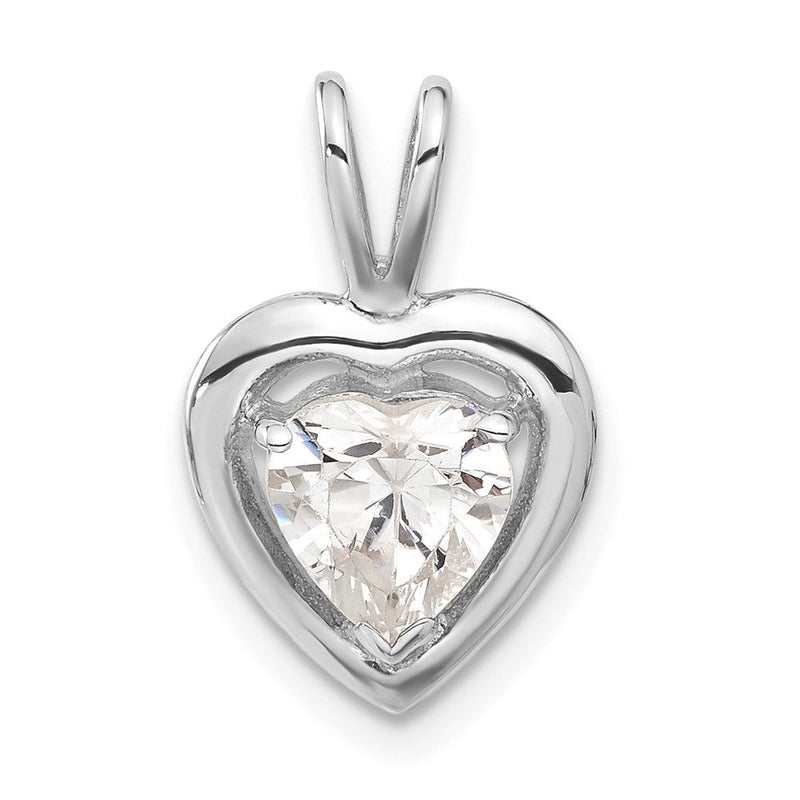 Sterlingsilber Zirkonia Herz Anhänger