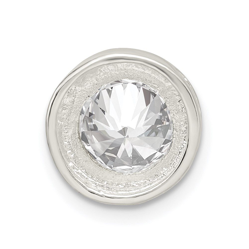 Sterlingsilber 8mm Zirkonia Rund Anhänger