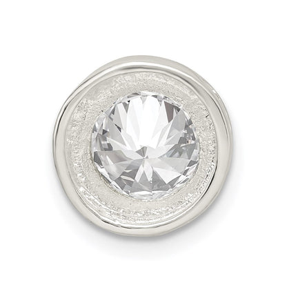 Sterlingsilber 8mm Zirkonia Rund Anhänger