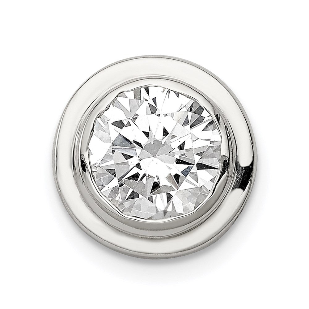 Sterlingsilber 8mm Zirkonia Rund Anhänger
