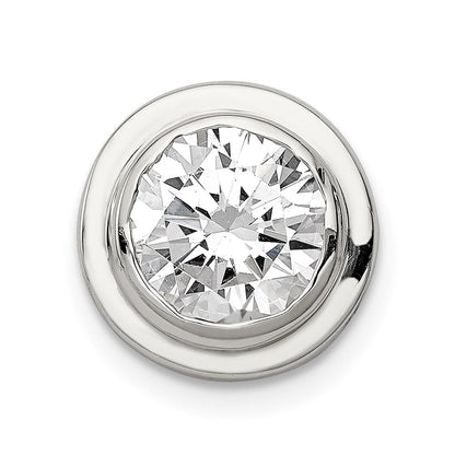 Sterlingsilber 8mm Zirkonia Rund Anhänger