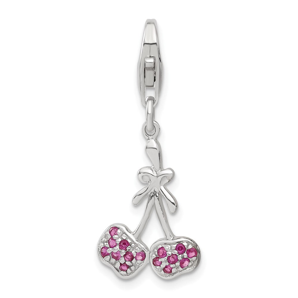 Sterlingsilber Zirkonia Cherries Charm