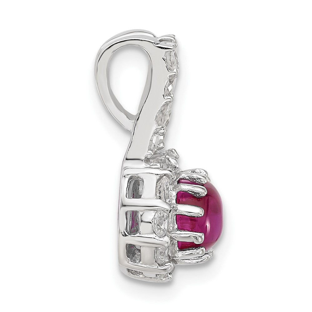 Sterlingsilber Rosa & Klar Zirkonia Anhänger