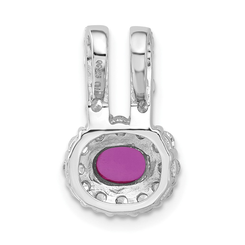 Sterlingsilber Rosa & Klar Zirkonia Anhänger