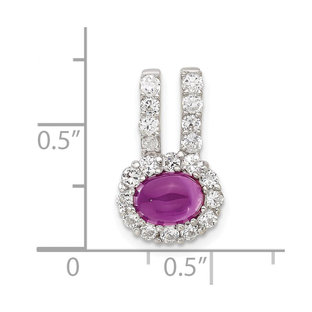 Sterlingsilber Rosa & Klar Zirkonia Anhänger