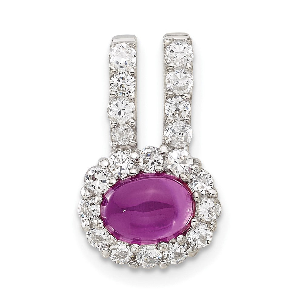 Sterlingsilber Rosa & Klar Zirkonia Anhänger